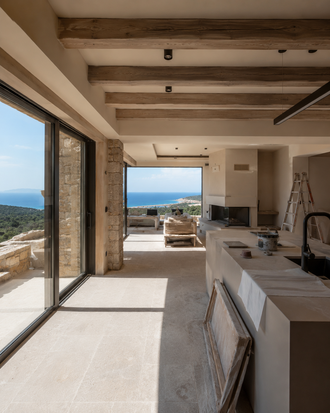 Modern completed home renovation