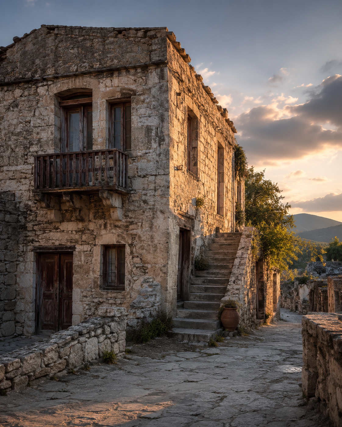 Traditional stone house in Crete